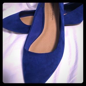 Blue flat; never worn